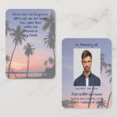 Memorial Pocket Keepsake Tropical Beach Paradise  名刺 (正面/裏面)