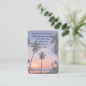 Memorial Pocket Keepsake Tropical Beach Paradise  名刺 (スタンド正面)