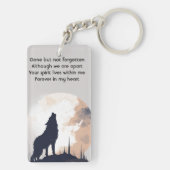  Memorial Prayer Lone Wolf Howling Animal キーホルダー (裏面)
