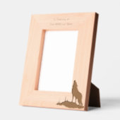  Memorial Prayer Lone Wolf Howling Animal レーザー彫刻フレーム (左)