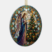 Memorial Praying Angel In Loving Memory Photo セラミックオーナメント (右)