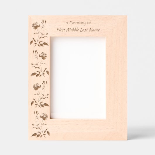 Memorial Remembrance Keepsake Roses Garden Flowers レーザー彫刻フレーム (正面)