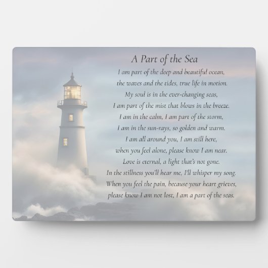 Memorial Remembrance Tribute Nautical Ocean Spirit フォトプラーク (正面)