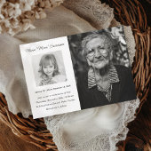 Memorial Serviceお祝いの写真 案内状