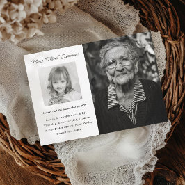 Memorial Serviceお祝いの写真 案内状