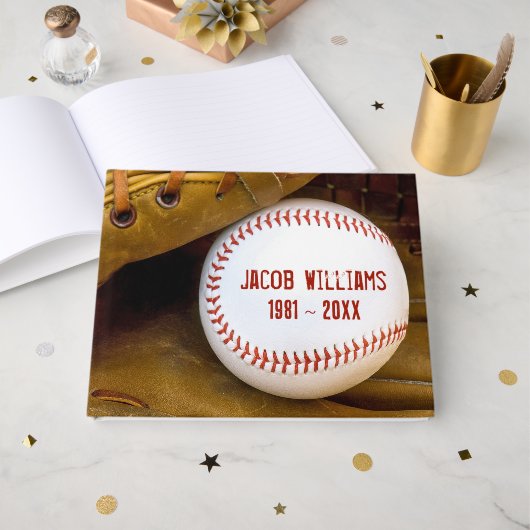Memorial Service Baseball In Glove ゲストブック (正面見開き)