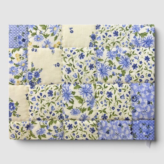 Memorial Service Blue Cornflower Patchwork Quilt ゲストブック (裏面)