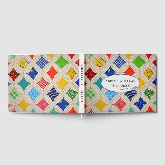 Memorial Service Cathedral Window Quilt Pattern  ゲストブック (全面)