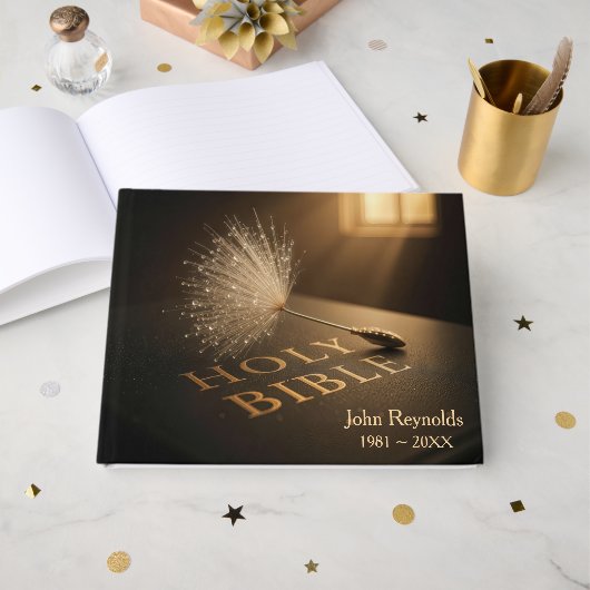 Memorial Service Dandelion On a Bible ゲストブック (正面見開き)