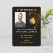 Memorial Service Invite Poker Card Game  招待状 (スタンド正面)