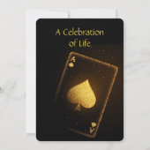 Memorial Service Invite Poker Card Game  招待状 (裏面)