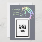 Memorial Service Invite Watercolor Pastel Horse 招待状 (正面)