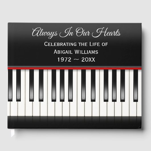 Memorial Service Piano Keyboard  ゲストブック (正面)