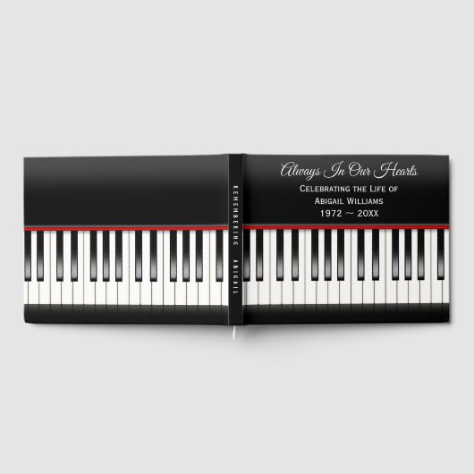 Memorial Service Piano Keyboard  ゲストブック (全面)