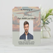 Memorial Service Pilot Airplane Flying Sunset 招待状 (スタンド正面)