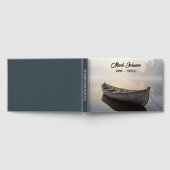 Memorial Service Rustic Rowboat On a Calm Lake ゲストブック (全面)