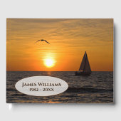 Memorial Service Sunset Sailboat on Lake Michigan ゲストブック (正面)