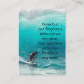 Memorial  Service Wave Surfer Water コーリングカード (裏面)