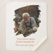 Memorial Sherpa Blanket Loss of Loved One Photo シェルパブランケット (正面)