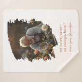 Memorial Sherpa Blanket Loss of Loved One Photo シェルパブランケット (正面(横))