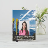 Memorial Skiing Skier Cross-country Thank you サンキューカード (スタンド正面)