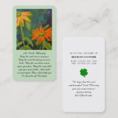  Memorial Sympathy Irish Blessing Purple Orange 名刺 (正面/裏面)