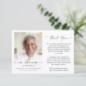 Memorial Thank You In Loving Memory Photo サンキューカード (スタンド正面)