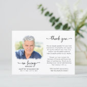 Memorial Thank You Photo In Loving Memory サンキューカード (スタンド正面)