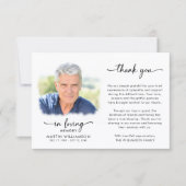 Memorial Thank You Photo In Loving Memory サンキューカード (正面)