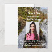 Memorial Waterfall Landscape Outdoors  Thank you サンキューカード (正面/裏面)