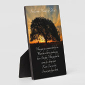 Memorial with Spiritual Poem And Oak Tree フォトプラーク (側面)