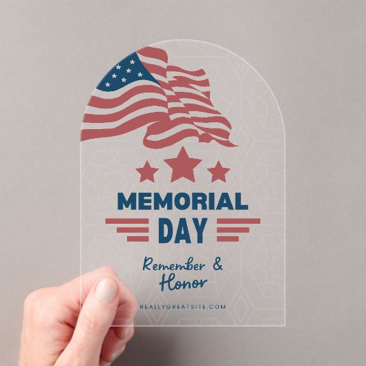 #MemorialDayRemember&HonorAcrylicInvitation アクリル招待状 (インサイチュ (ポータブル))