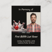 MemorialKeepsake for Bowling Bowler 名刺 (正面)