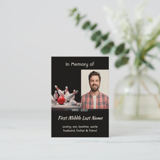 MemorialKeepsake for Bowling Bowler 名刺 (スタンド正面)