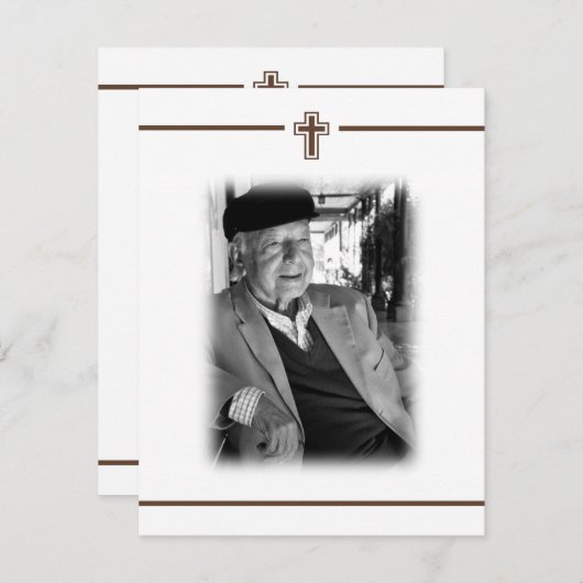Memoriamの宗教死の通知の写真 案内状 (正面/裏面)