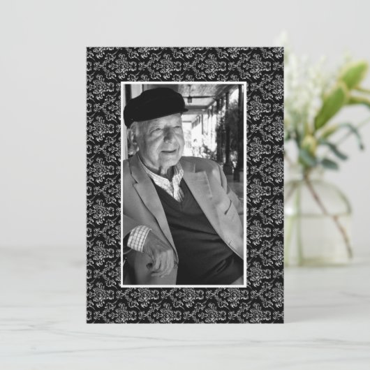 Memoriamの愛情のある記憶死の通知の写真 招待状 (スタンド正面)