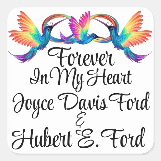 Memoriamステッカー内 スクエアシール (正面)