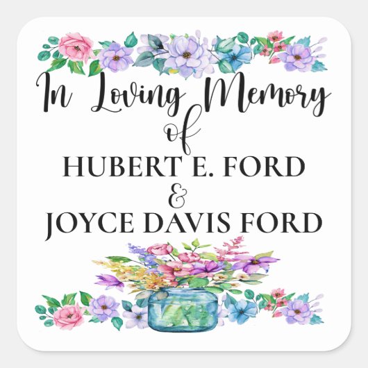 Memoriamステッカー内 スクエアシール (正面)