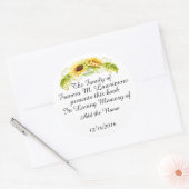 Memoriamプレートのブックシール ラウンドシール (封筒)