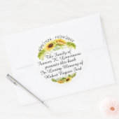 Memoriamプレートのブックシール ラウンドシール (封筒)