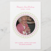 Memoriam愛するメモリの中で葬儀の写真の手を出す チラシ (正面)