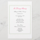 Memoriam愛するメモリの中で葬儀の写真の手を出す チラシ (裏面)