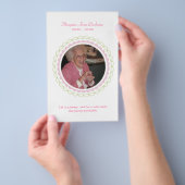 Memoriam愛するメモリの中で葬儀の写真の手を出す チラシ (ハンドル)