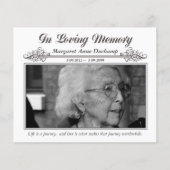 Memoriam愛するメモリの中で葬儀の写真の手を出す チラシ (正面)