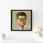 MEMORIAM 2のJohn F Kennedy スクエア壁時計 (ホーム)