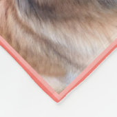 Memories Coral Monogram 10フォトコラージュ フリースブランケット (角)