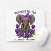 Memories Heimer's Awareness Purple Elephant Flower マウスパッド (マウス)
