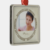 Memories Last Forever Memorial カスタム Photo/Name メタルオーナメント (右)