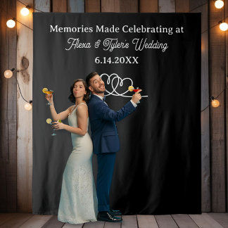 Memories Made at  Wedding Backdrop Photo Prop タペストリー
