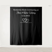 Memories Made at  Wedding Backdrop Photo Prop タペストリー (正面)